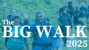 The Big Walk 2025 banner image, showing a group of walkers