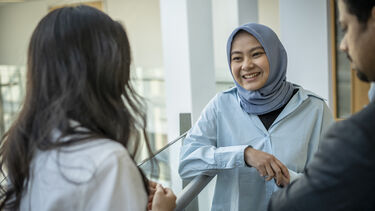 Students talking